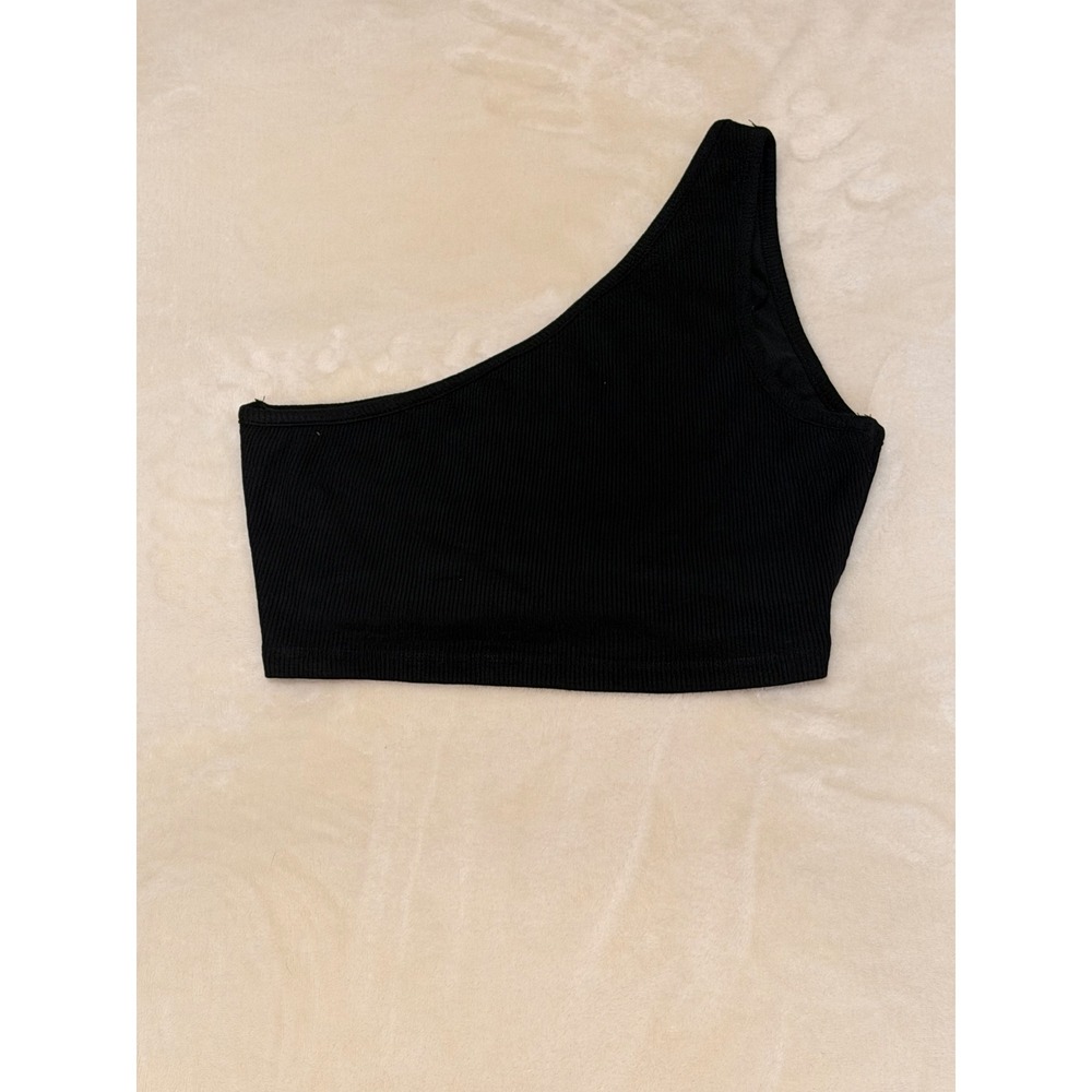 WHITE FOX BOUTIQUE First Love Crop Top Black‎ Size M Medium NWT One Shoulder